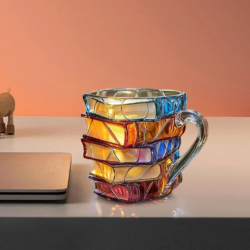Unique Painted Book Coffee Mug