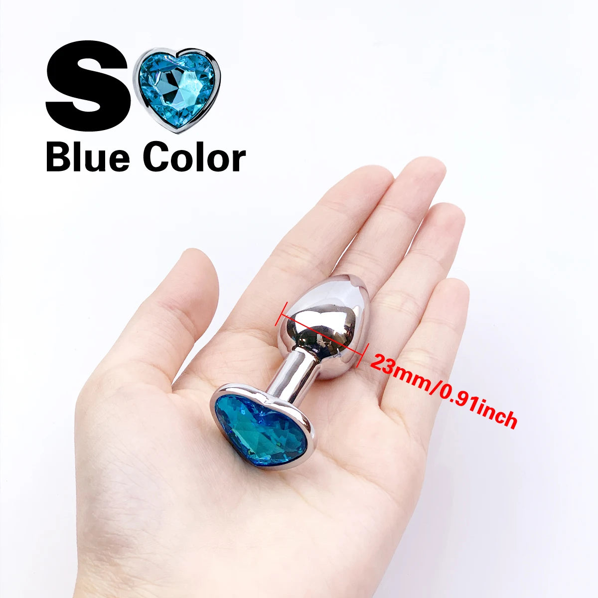 Metal Anal Heart Butt Plug Adult Toy