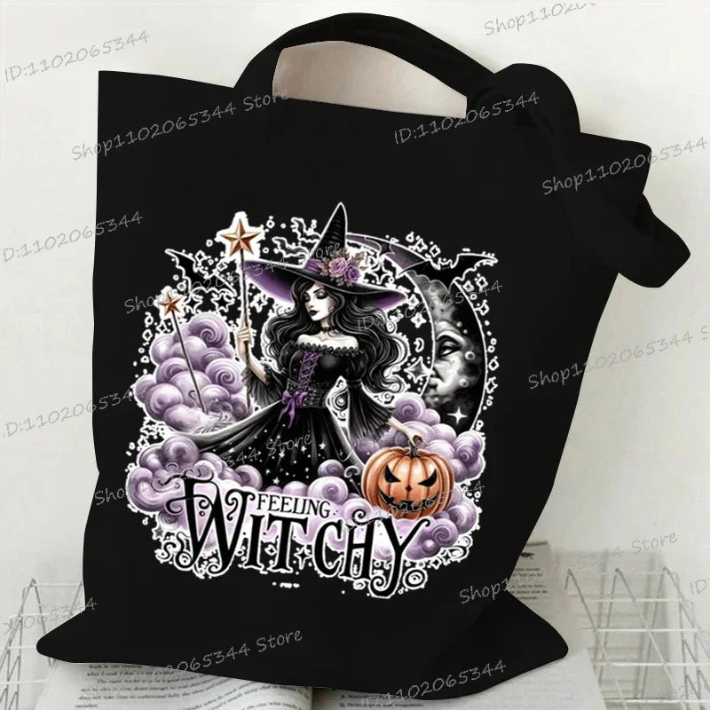 Canvas Witch Gothic Shoulder Bag