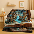 Magic Book Library Bookshelf Blanket