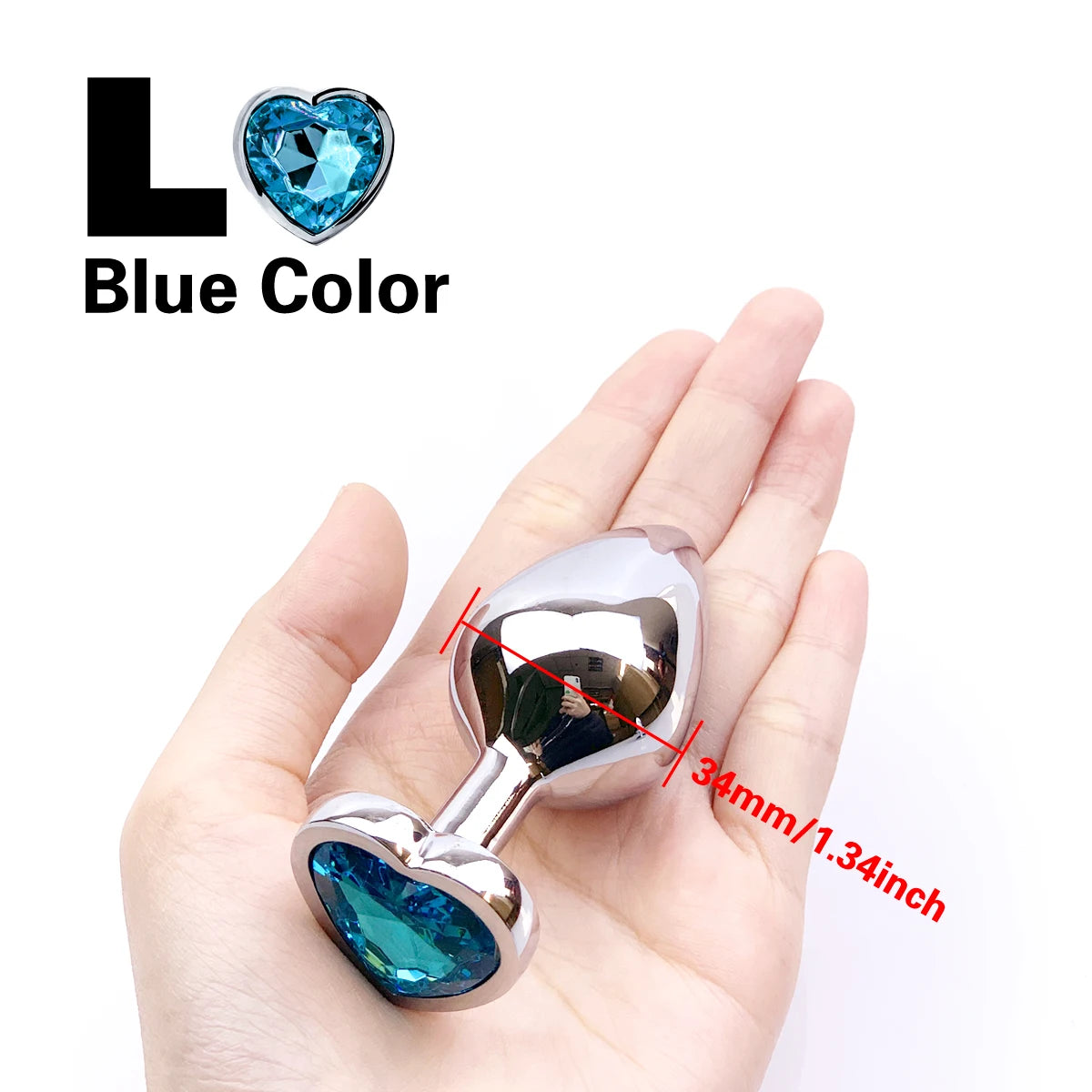 Metal Anal Heart Butt Plug Adult Toy