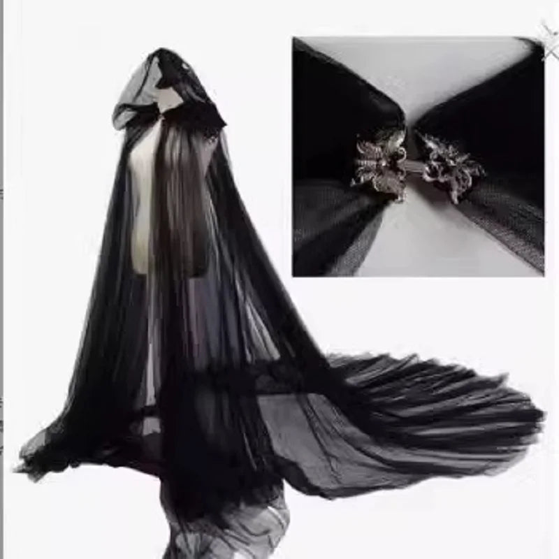 Medieval Gothic Vampire Hooded Cape