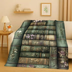 Magic Book Library Bookshelf Blanket