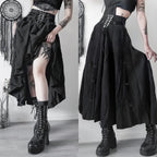 Gothic High Waist Bandage A-line Skirts