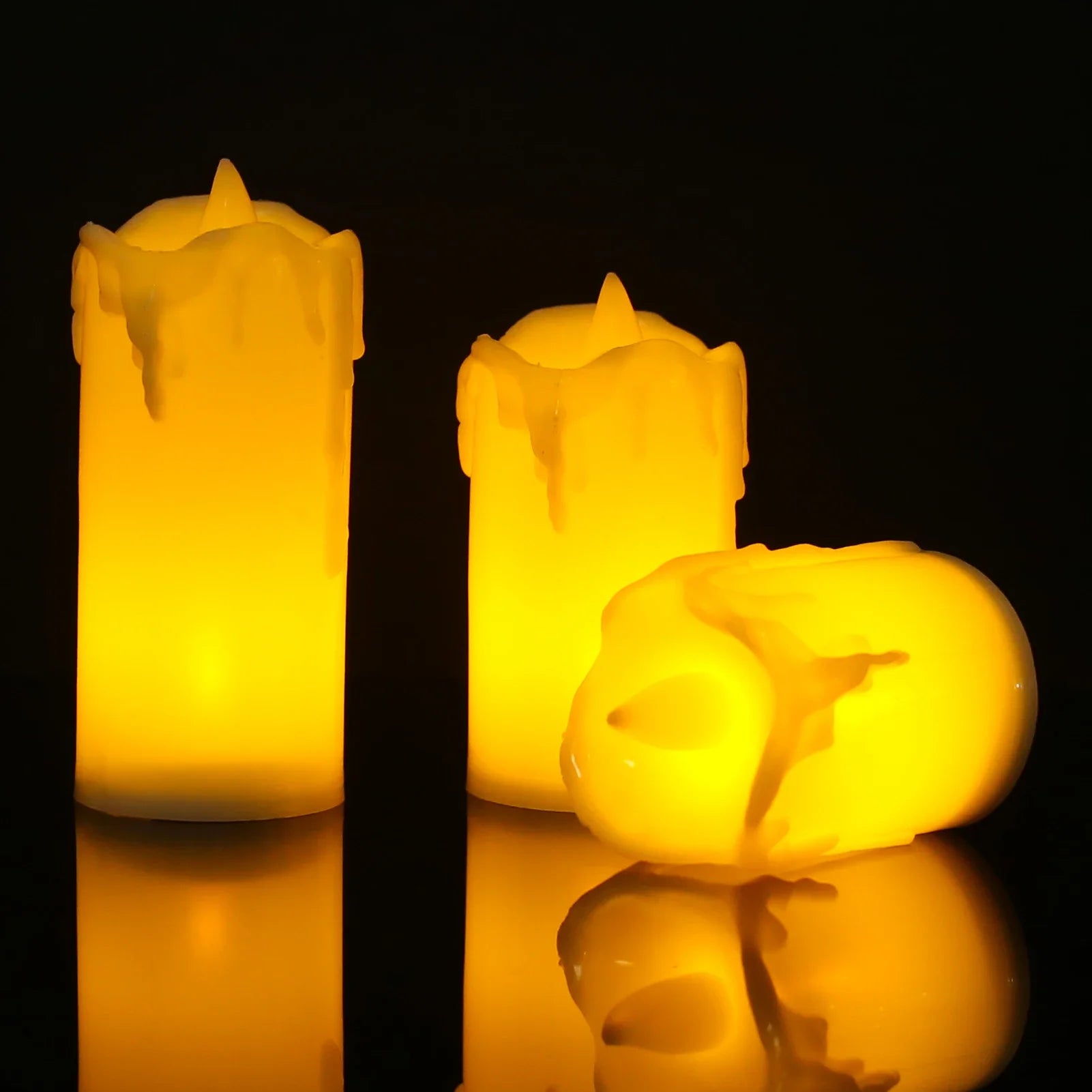 3Pc Dripping Wax Tea Light