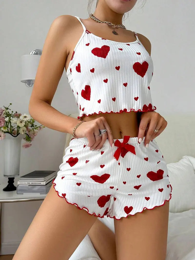 2 Pieces Pajama Shorts Set
