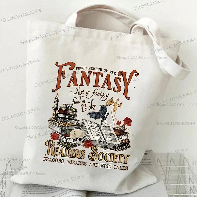 Fantasy Readers Canvas Shoulder Bags