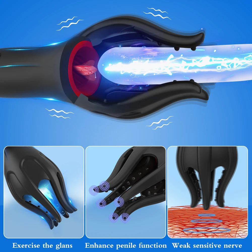 Masturbator for Men Vibrating Tongue
