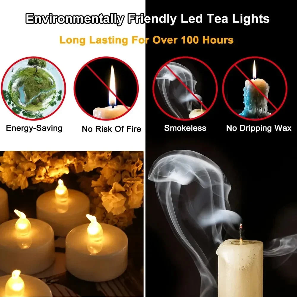6/12/24pcs Flameless LED Candles