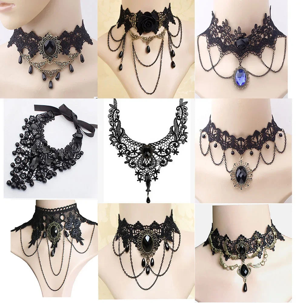 Cosplay medieval necklace gothic vampire