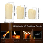 3Pc Dripping Wax Tea Light
