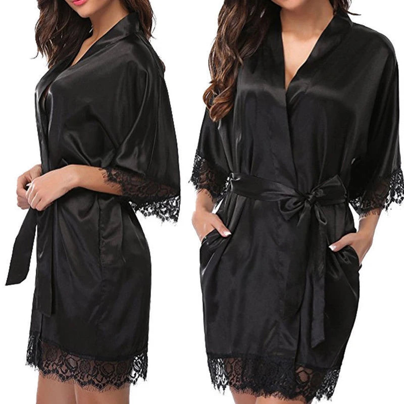 1 Piece Women's Silk Sexy Robe