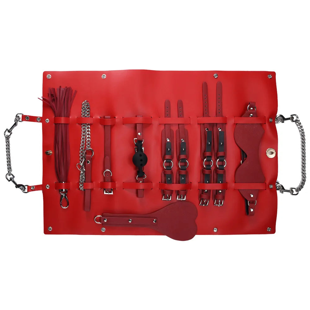 High quality BDSM Genuine Leather Bondage Set