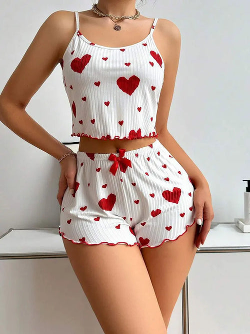 2 Pieces Pajama Shorts Set