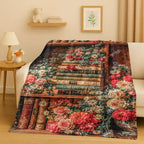 Magic Book Library Bookshelf Blanket