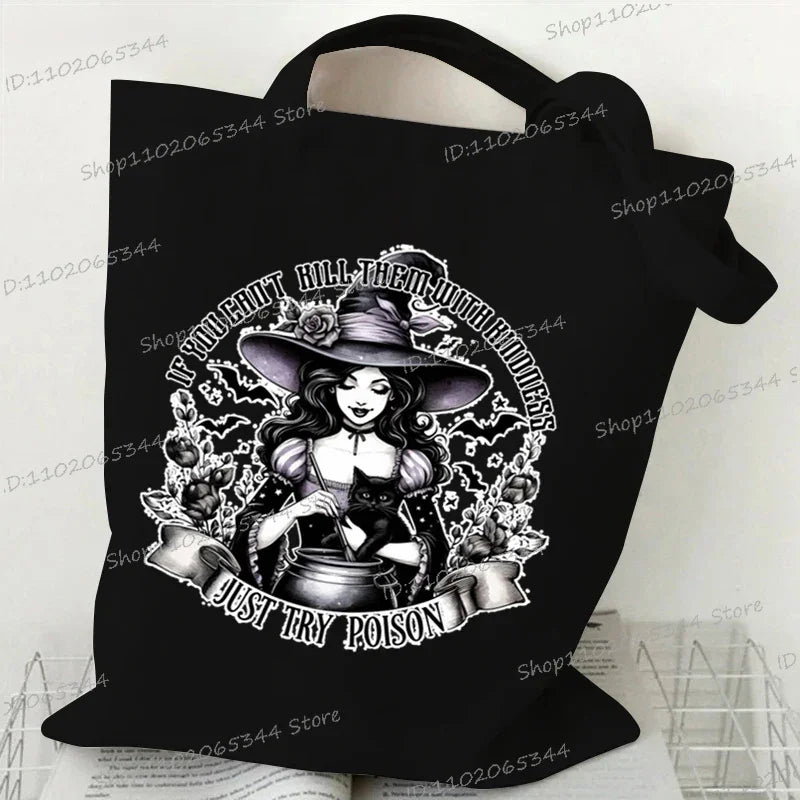 Canvas Witch Gothic Shoulder Bag