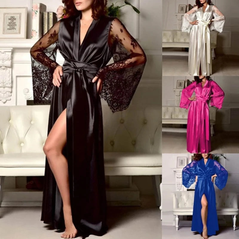 Sexy Long Lace Robe