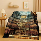 Magic Book Library Bookshelf Blanket