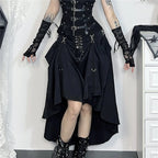Gothic High Waist Bandage A-line Skirts