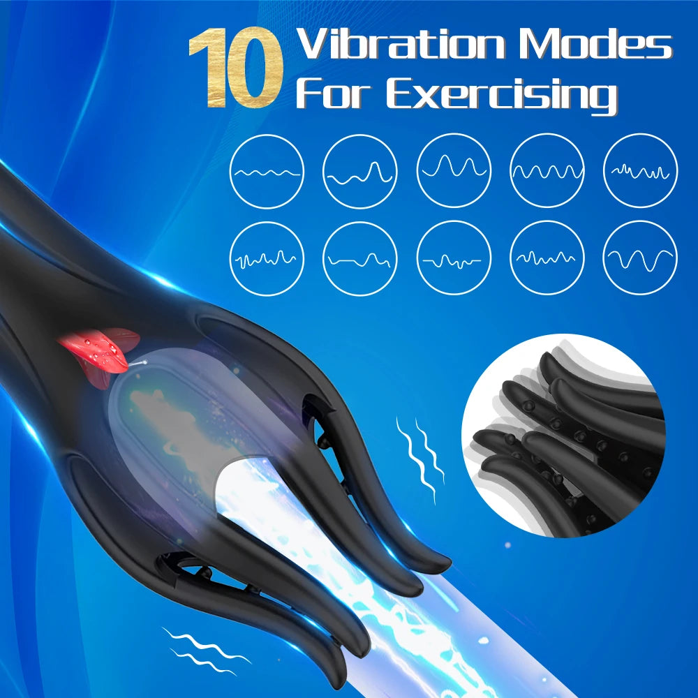 Masturbator for Men Vibrating Tongue