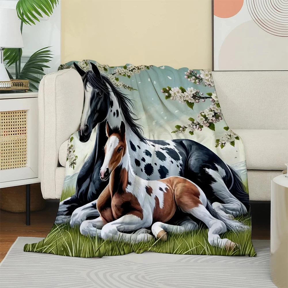 Wolf Print Soft Throw Blanket