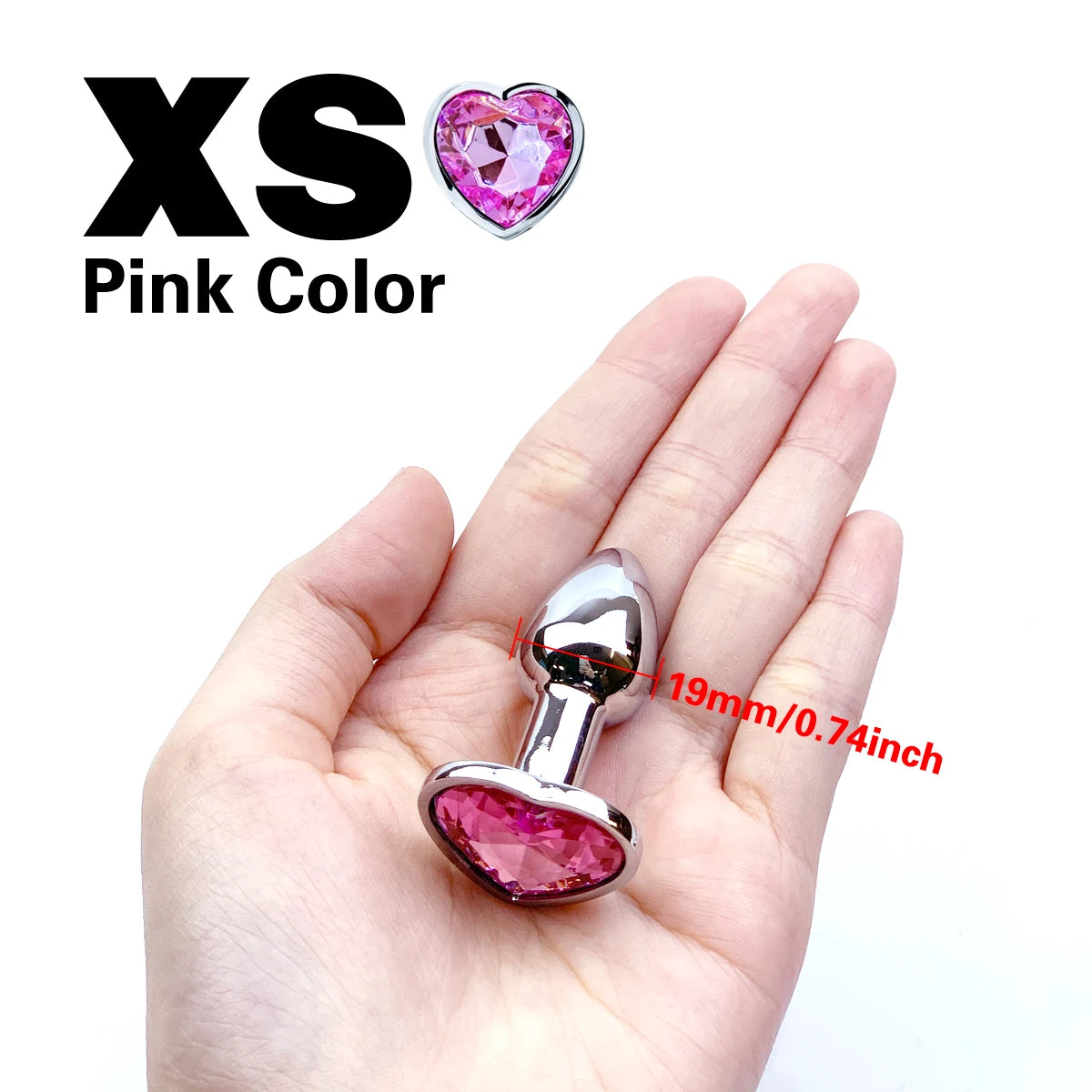 Metal Anal Heart Butt Plug Adult Toy