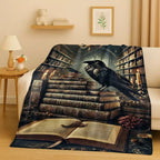 Magic Book Library Bookshelf Blanket