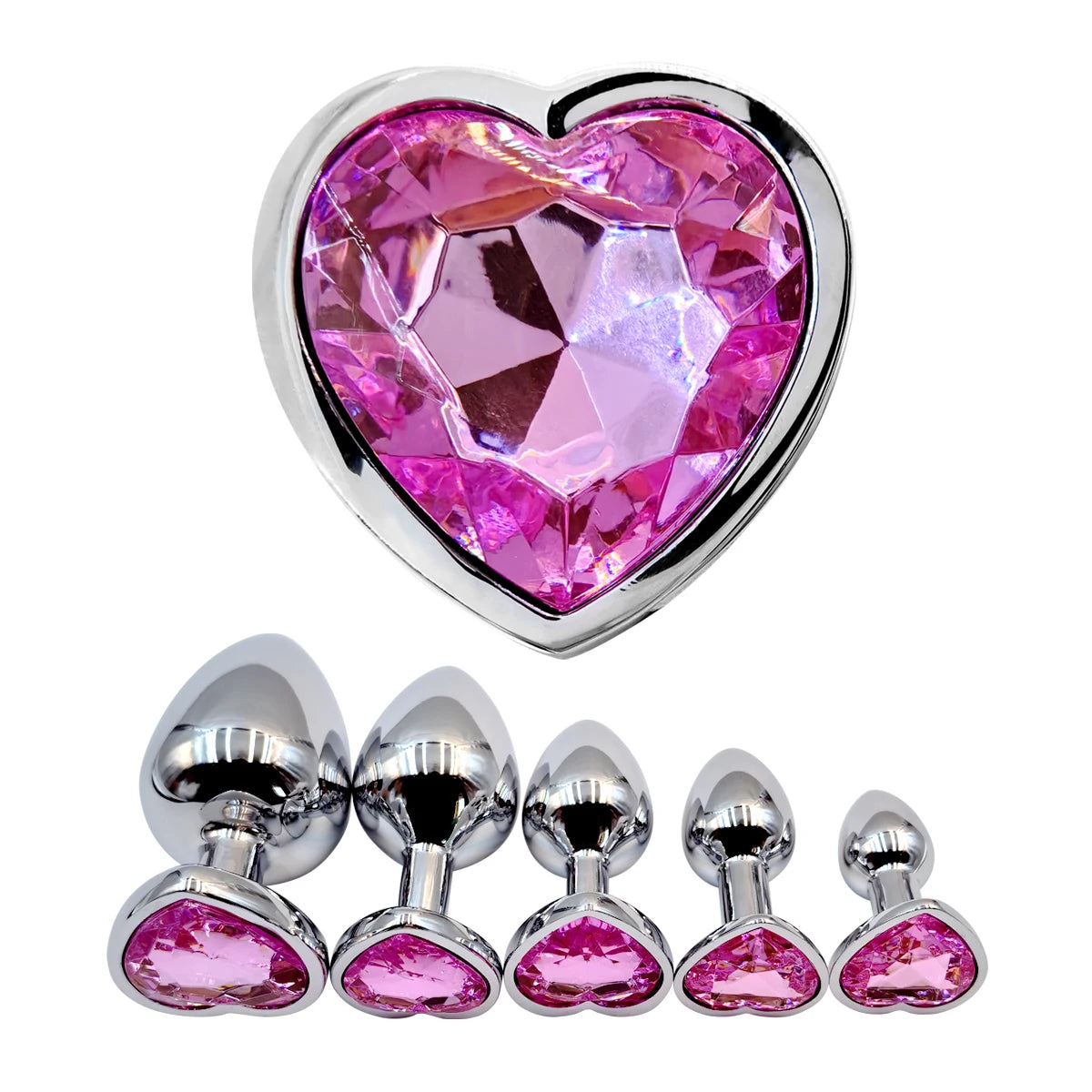 Metal Anal Heart Butt Plug Adult Toy