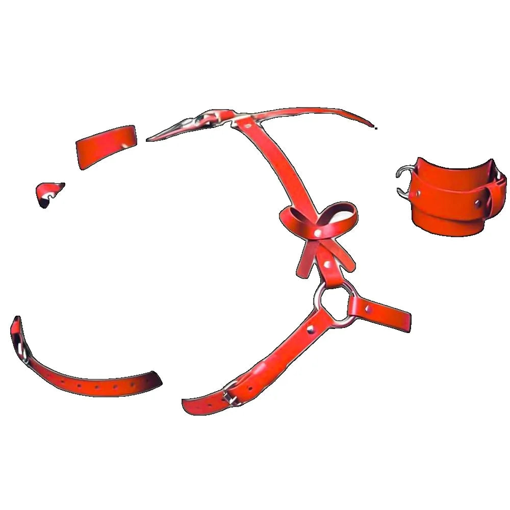 Adjustable Leather Bondage Set Waist Belt