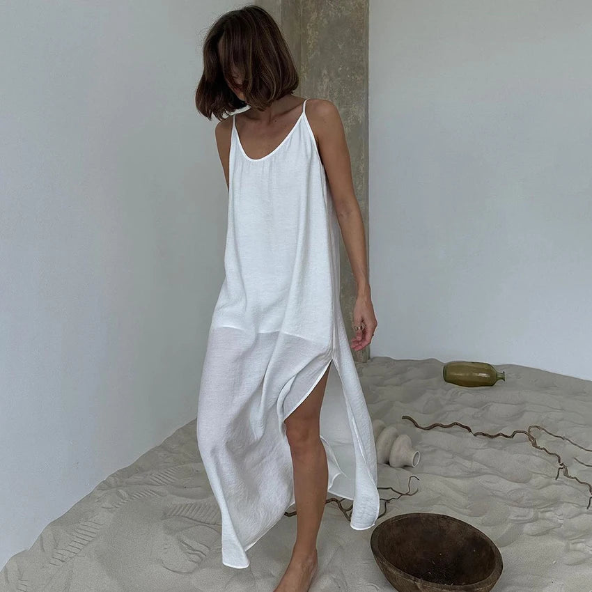 Long Dress Sleeveless Comfy Nightgown