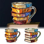 Unique Painted Book Coffee Mug