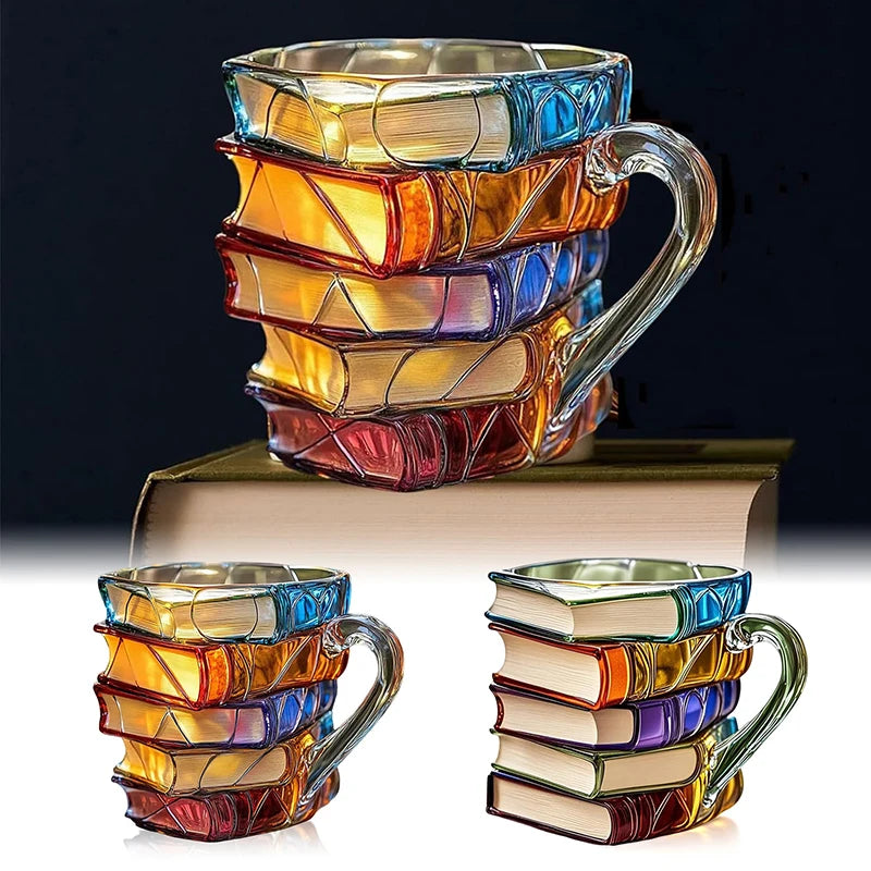 Unique Painted Book Coffee Mug