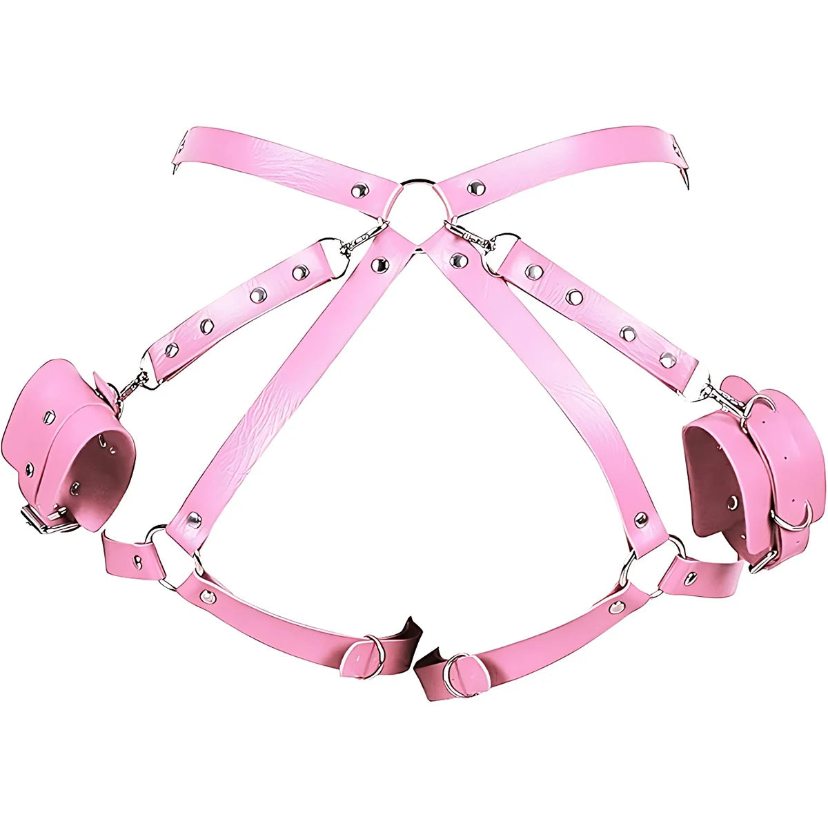 Adjustable Leather Bondage Set Waist Belt