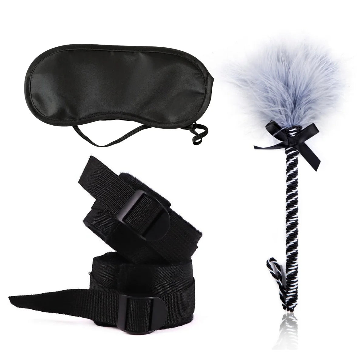Adult  Leather Three Piece Bondage Set
