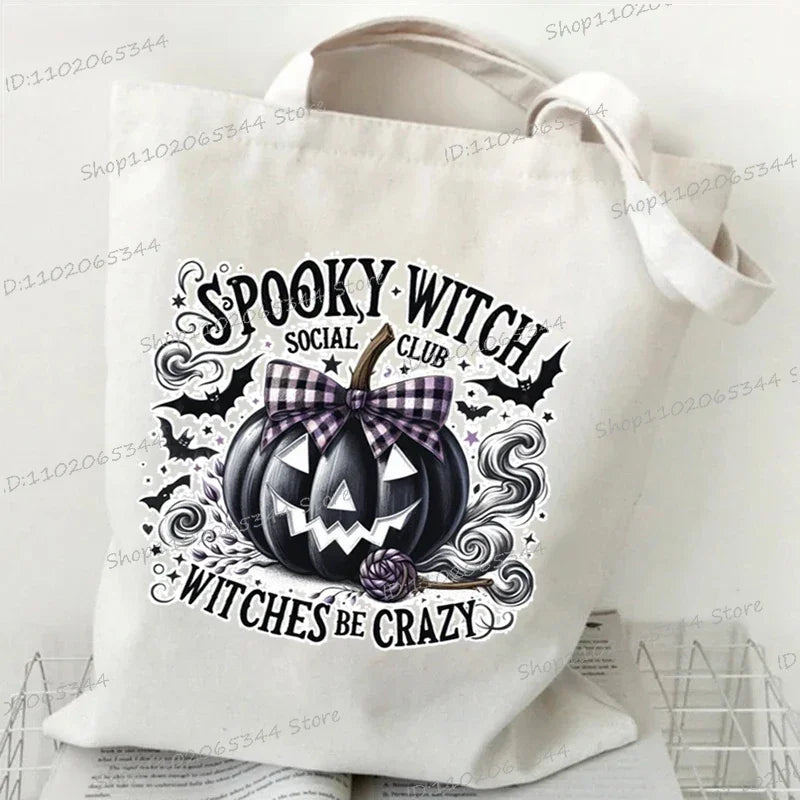 Canvas Witch Gothic Shoulder Bag