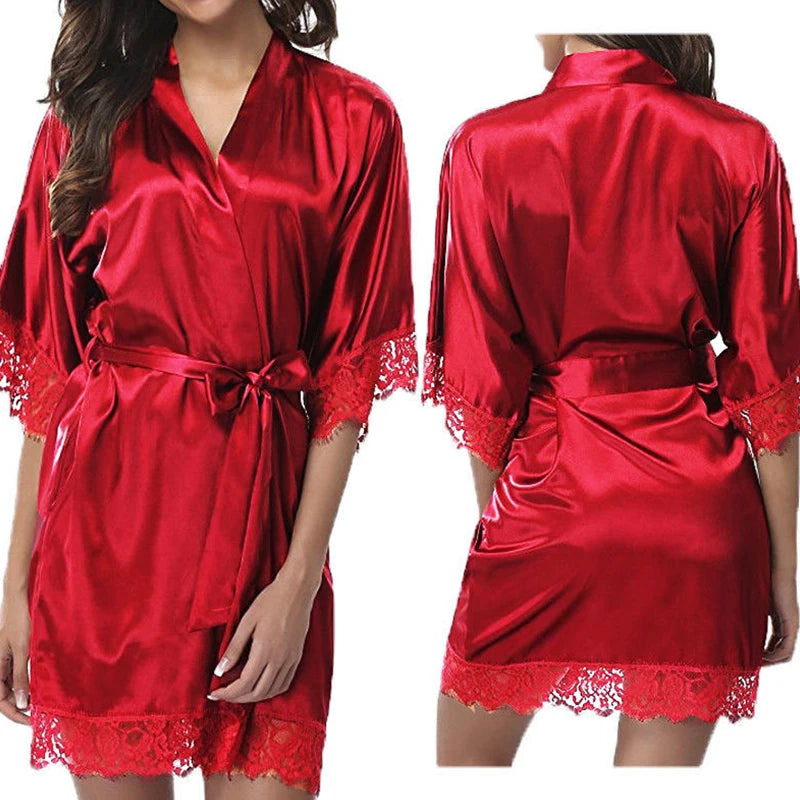 1 Piece Women's Silk Sexy Robe