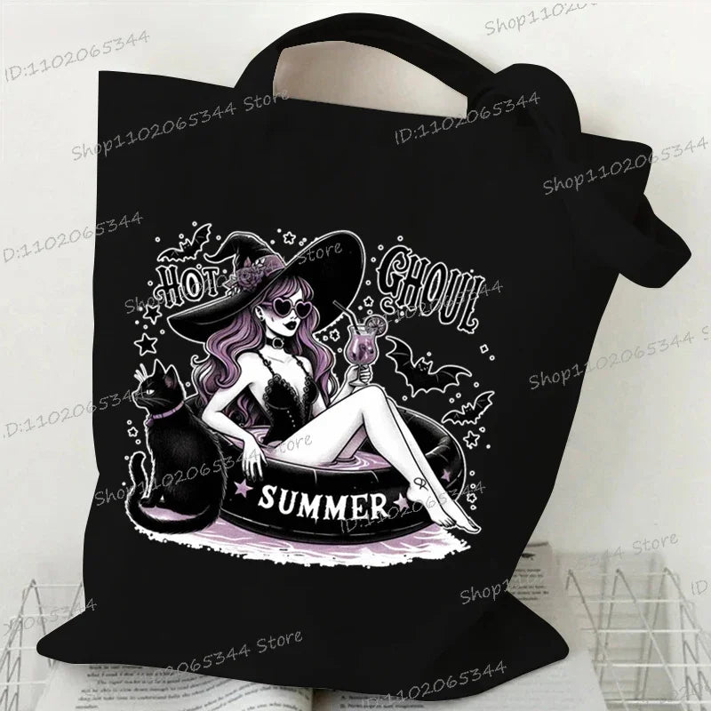 Canvas Witch Gothic Shoulder Bag