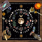 1PC Moonlight Flower Tarot Card Table Cloth