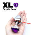 Metal Anal Heart Butt Plug Adult Toy