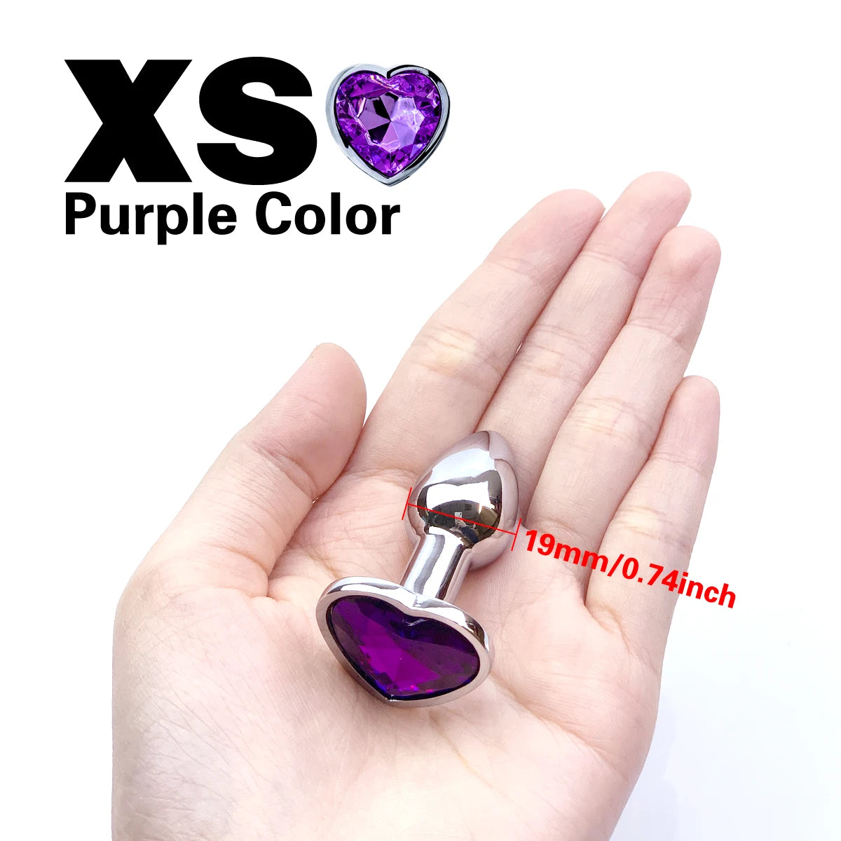 Metal Anal Heart Butt Plug Adult Toy
