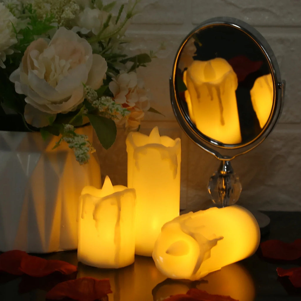 3Pc Dripping Wax Tea Light