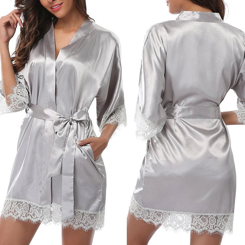 1 Piece Women's Silk Sexy Robe